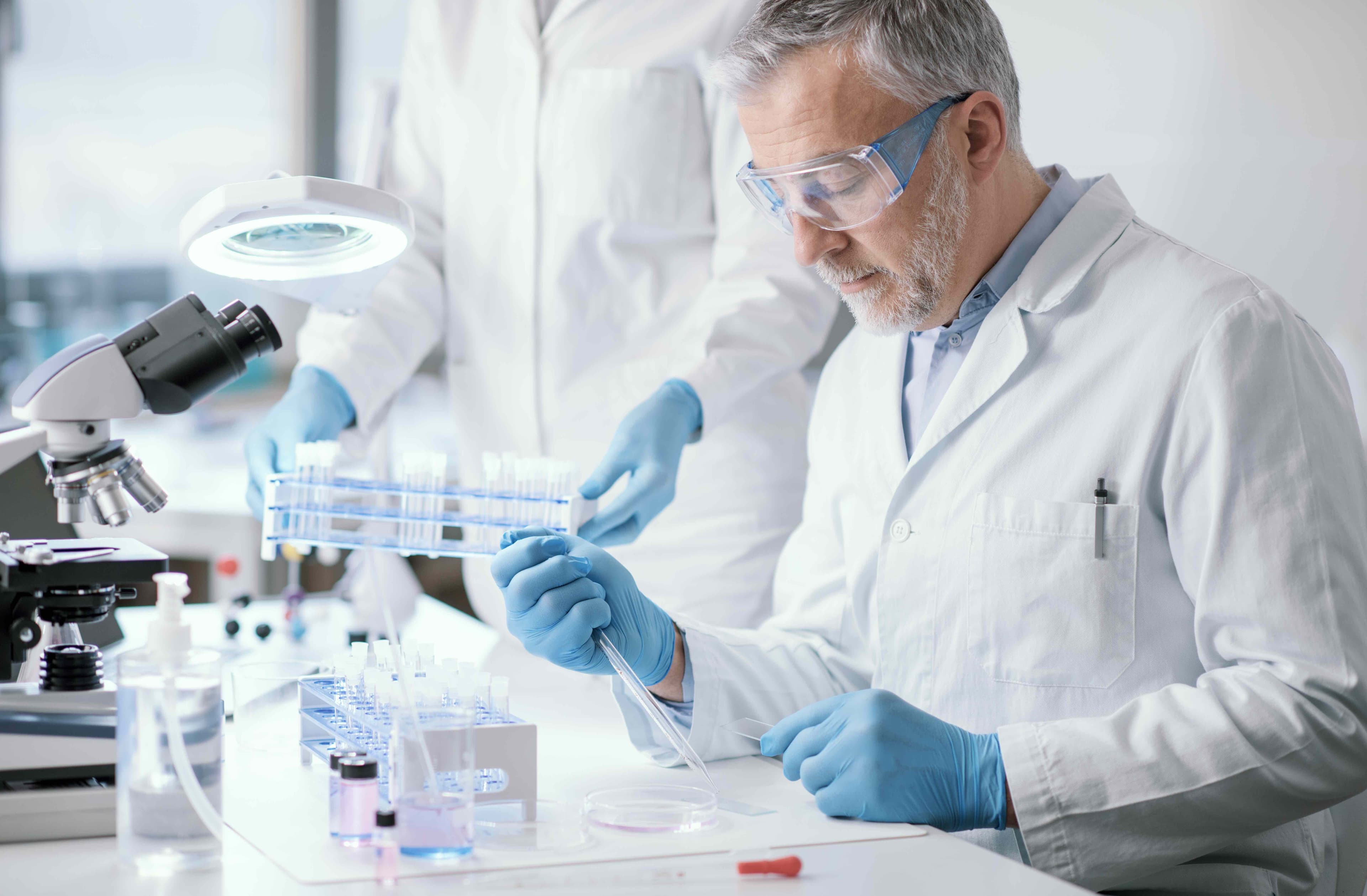 Doctor researching in a lab