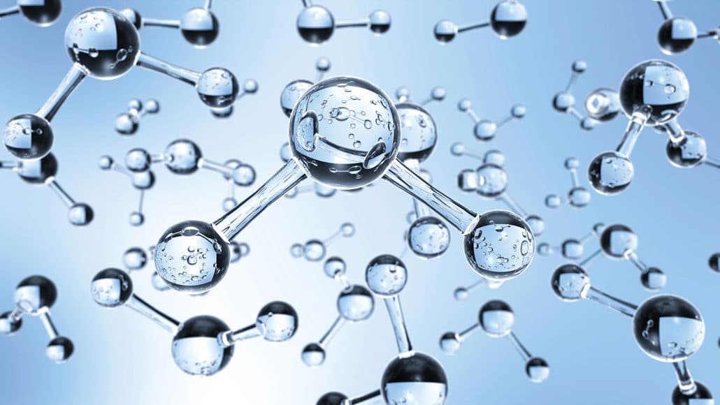 Image of transparent but visible water molecules